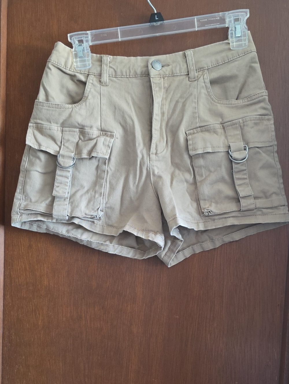 Refuge Casual Cargo Utility Women's Shorts - Khaki Sz S